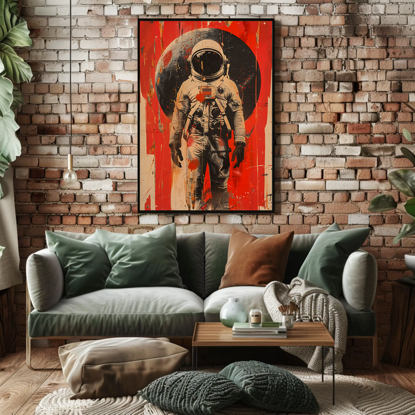 Vintage Travel Poster - Astronaut Space Art