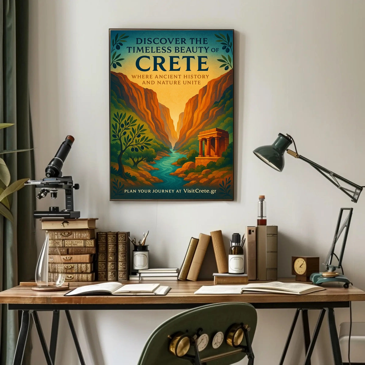 Crete's Ancient Charm Vintage Travel Poster