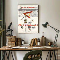 Grindelwald First Ski Resort Poster