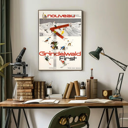Grindelwald First Ski Resort Poster