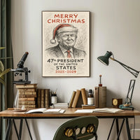 47th President Christmas Greeting Poster