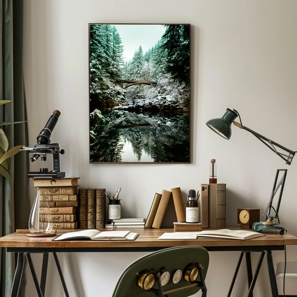 Serene Winter Landscape Scenic National Park Poster