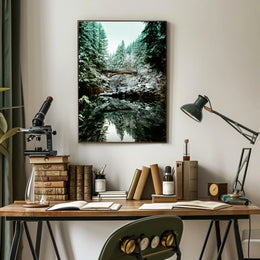 Serene Winter Landscape Scenic National Park Poster