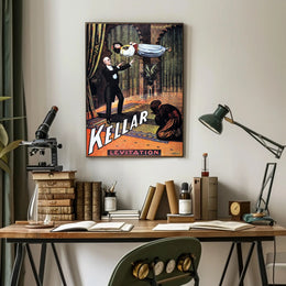 Kellar Magical Levitation Vintage Illusion Cultural Poster