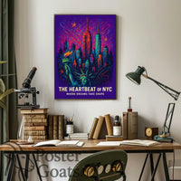 Vibrant New York Cityscape Poster with Modern Urban Art
