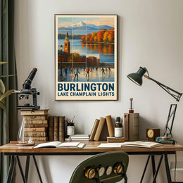 Burlington Lake Champlain Lights Poster