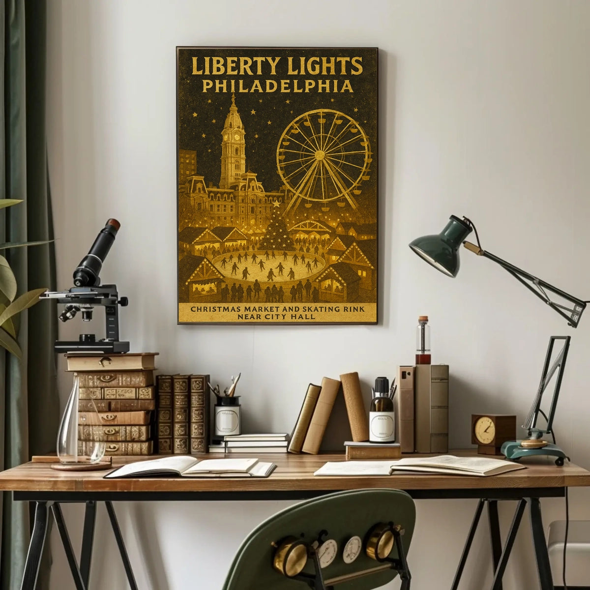 Liberty Lights Philadelphia Christmas Poster