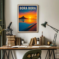 Bora Bora Sunset Poster
