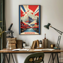 Minnesota Scenic Wilderness in Bold Colors National Park Poster