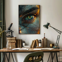 Mystical Iris: Surreal Eye Art Poster PosterGoat