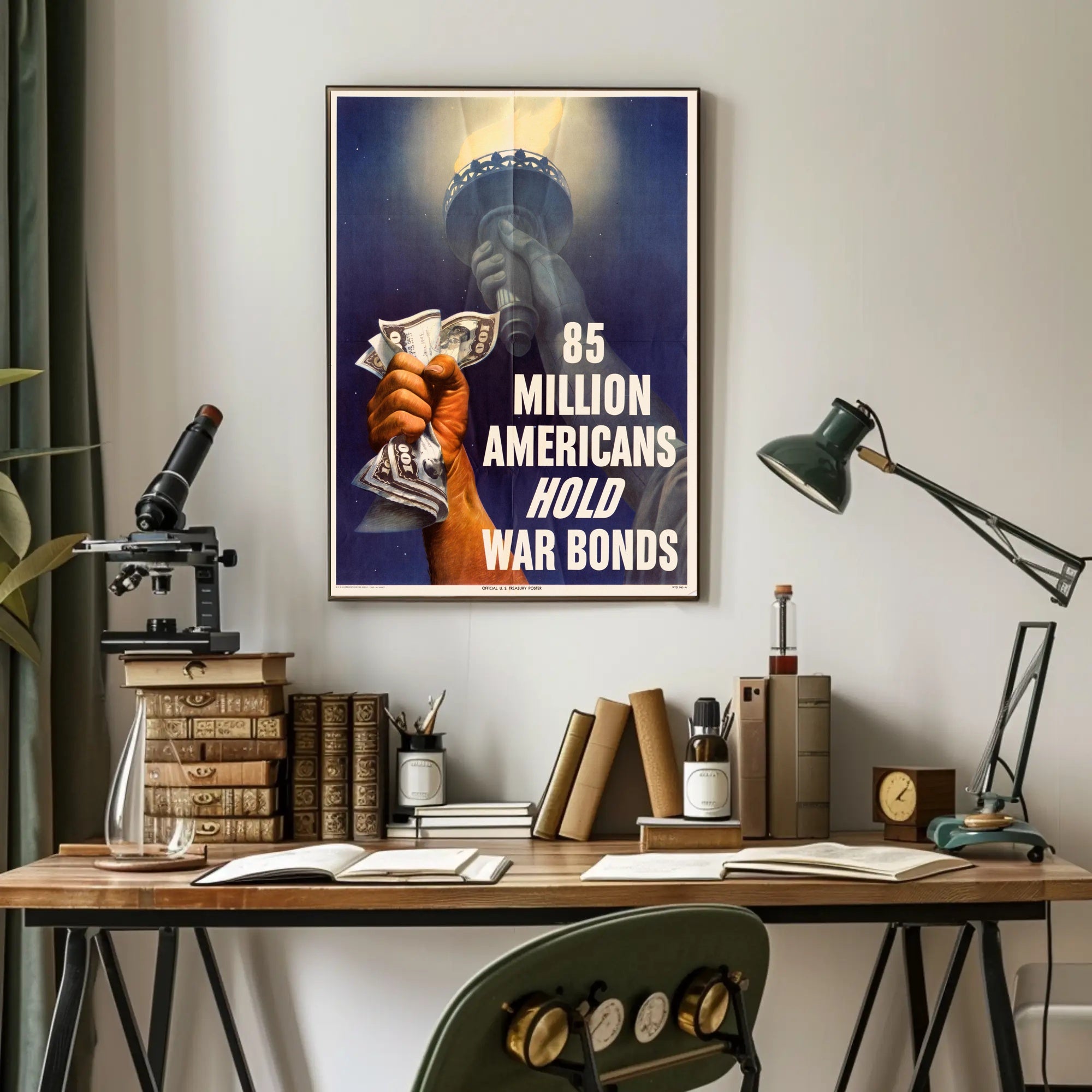 Vintage War Bonds Poster Art Print for Home Decor PosterGoat