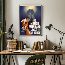 Vintage War Bonds Poster Art Print for Home Decor PosterGoat