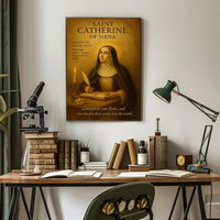 Saint Catherine of Siena Religious Inspirational Poster