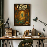 Carlsbad Caverns Vintage Art Print: National Park Poster
