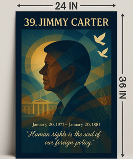Jimmy Carter Vintage Americana Artistic Wall Poster PosterGoat