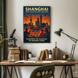 Shanghai Where Tradition Meets Innovation Poster
