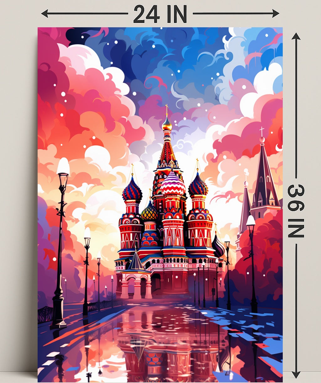 Vibrant St. BasilS Cathedral Poster