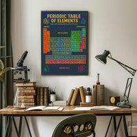 Periodic Table Poster: Educational Infographic Art