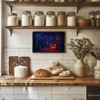 Haunted Halloween Night Gothic Digital Painting Dramatic Mood Wall Art Decor Lovers Poster