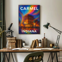 Carmel Indiana Scenic Minimalist Wanderlust Poster