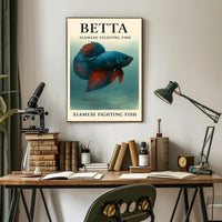 Betta Fish Elegance: Photorealistic Animal Poster
