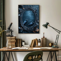 Two Crows Artistic Surreal Mirror Animal Poster