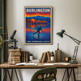 Burlington Lake Champlain Lights Poster
