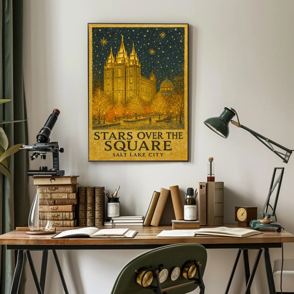 Stars Over The Square Salt Lake City Poster