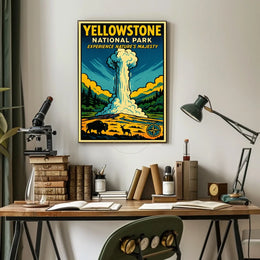 Yellowstone Geyser Adventure: National Park Poster