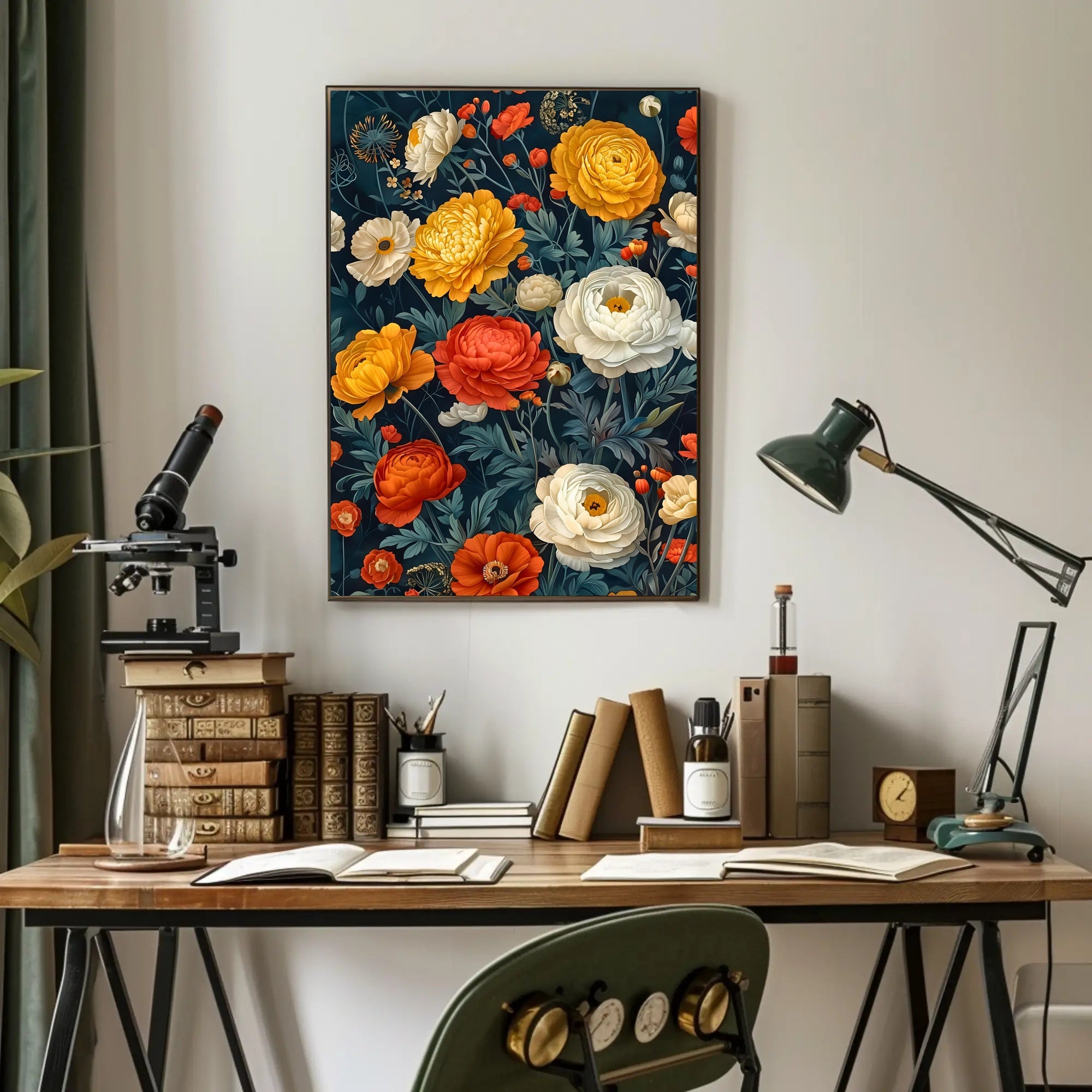 Vibrant Floral Symphony Wall Art Print
