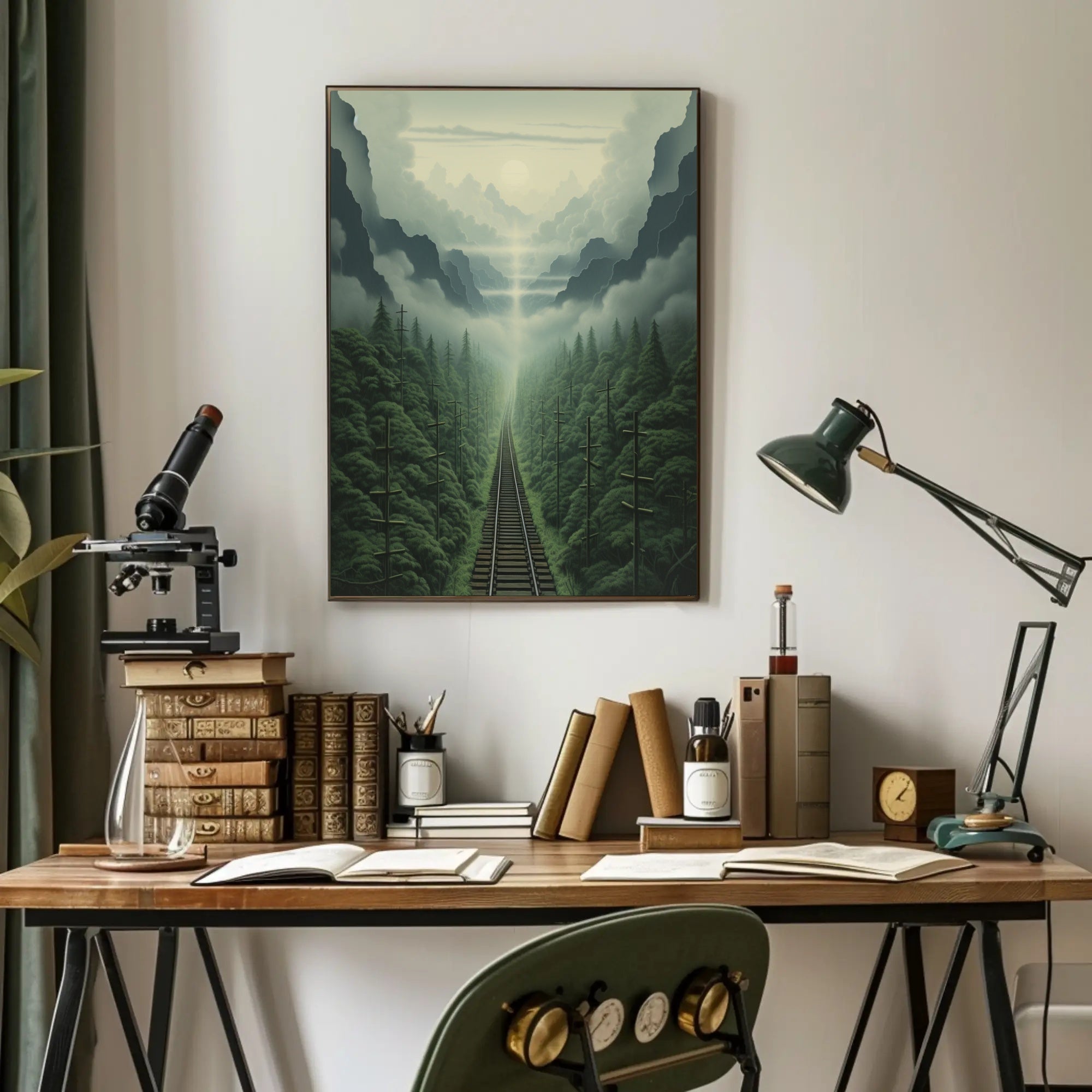 Journey Through The Misty Mountains Poster