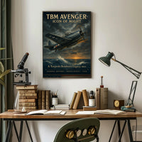 TBM Avenger Aviation Poster Vintage Military Wall Art