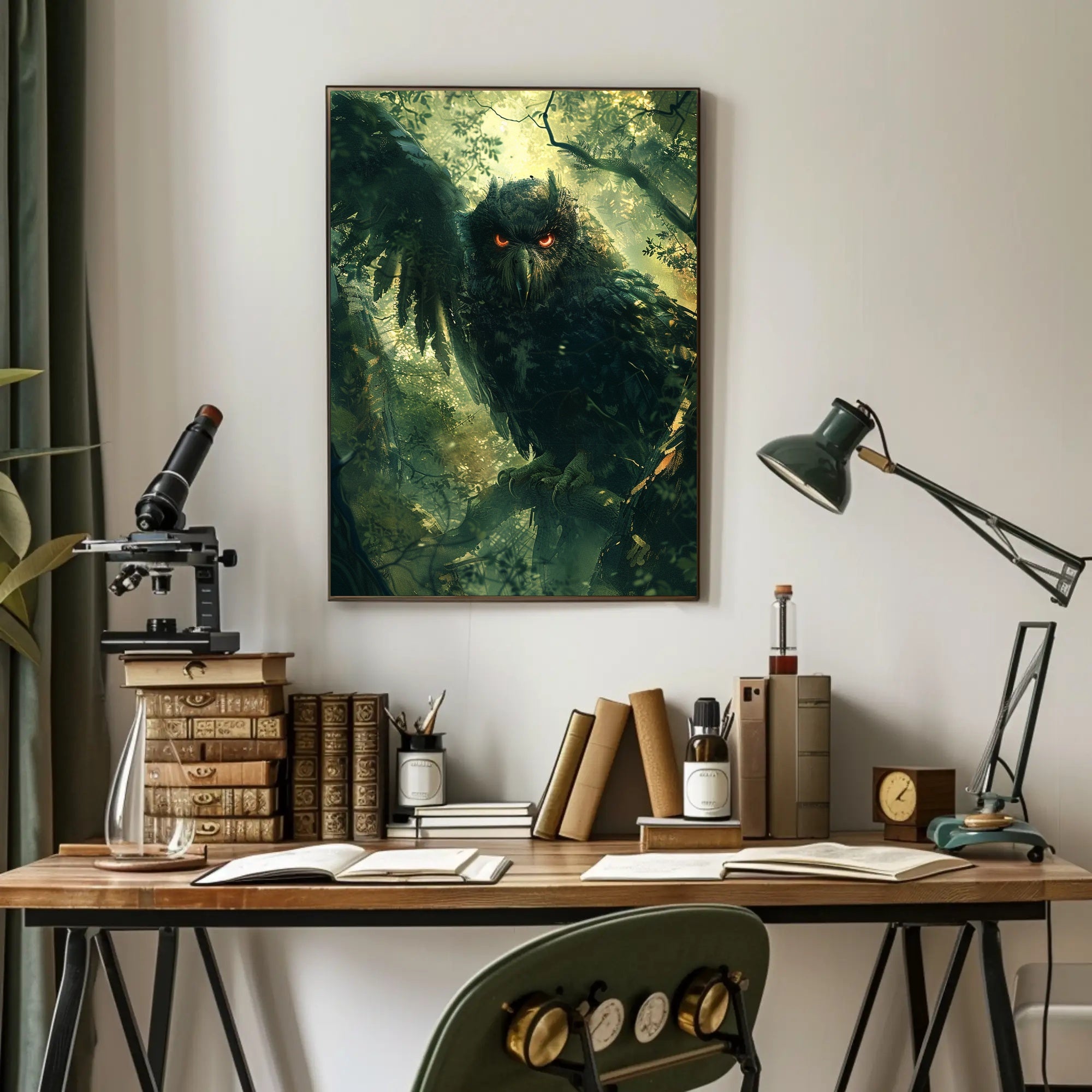 Mystical Owl Enigma in the Forest Fantasy or Mythology Poster PosterGoat