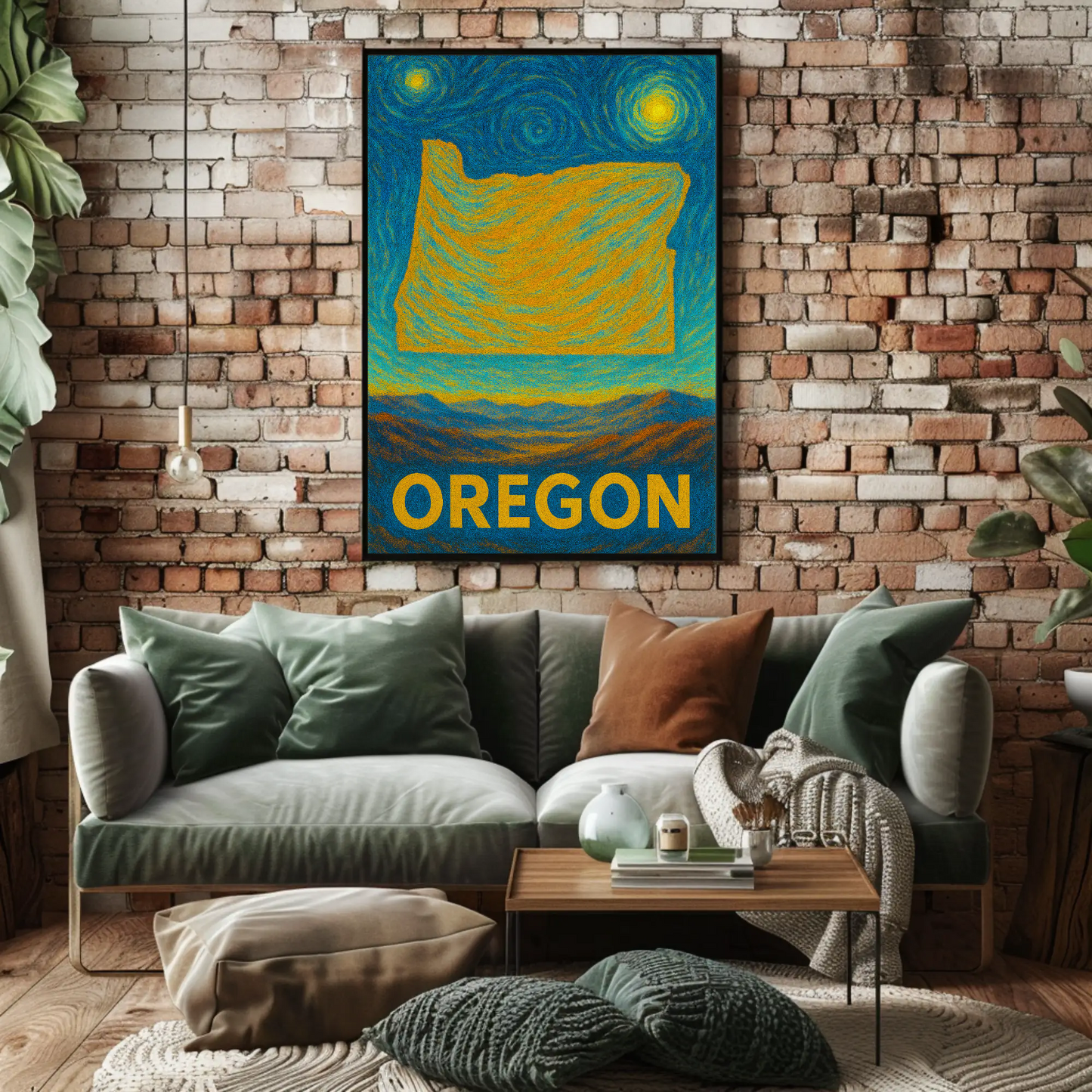 Oregon Starry Night Poster