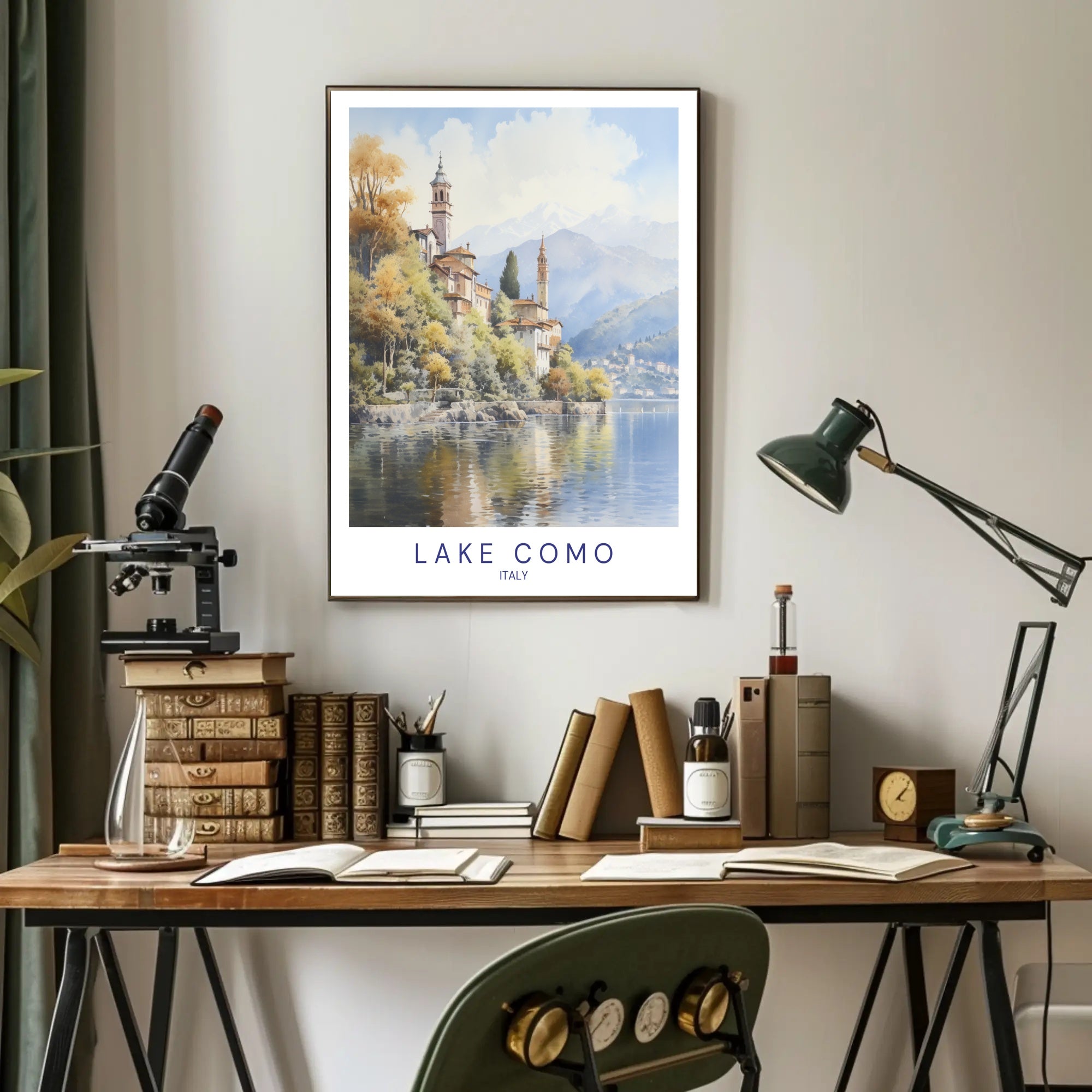 Tranquil Beauty of Lake Como Poster PosterGoat