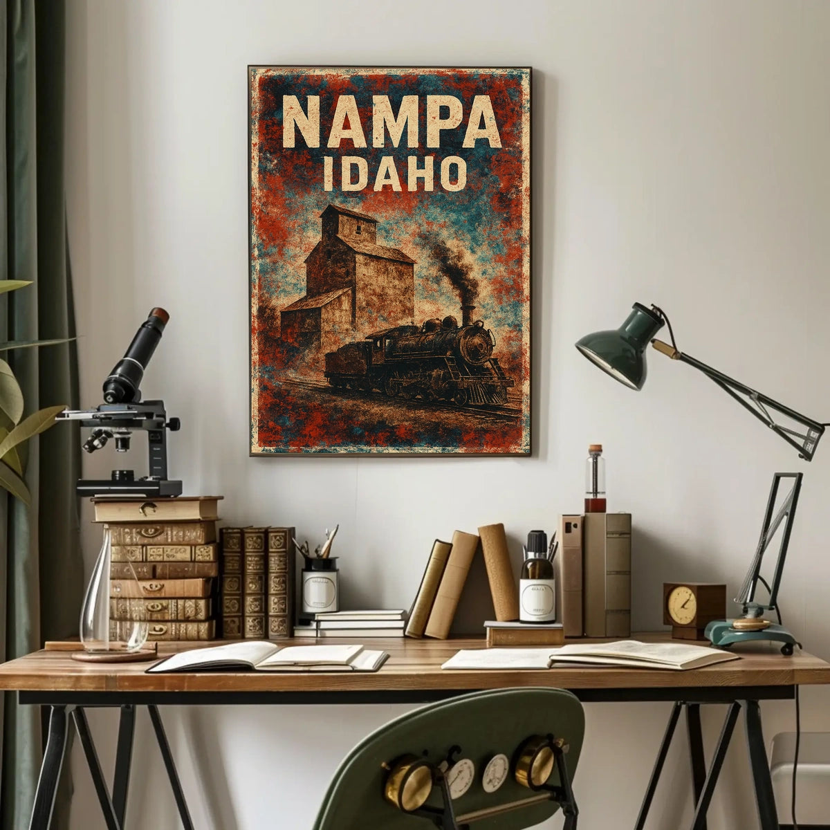 Nampa, Idaho Vintage Railway Vintage Poster