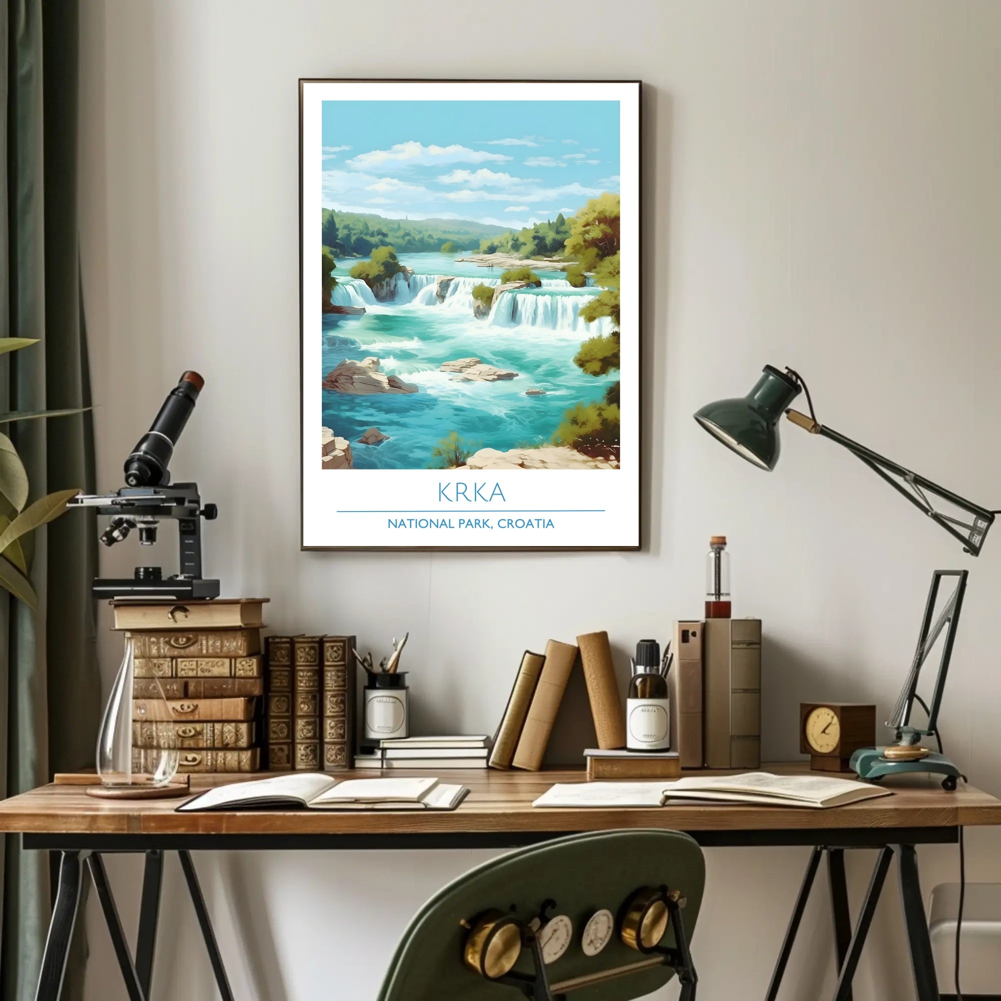 Krka National Park Waterfalls Scenic National Park Poster