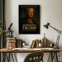 Donald Trump Portrait of Resolute Leadership Poster