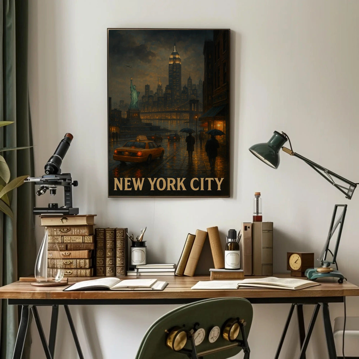 New York City at Dusk Poster