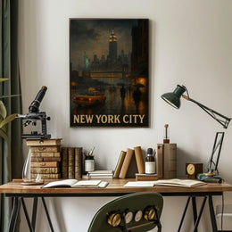 New York City at Dusk Poster