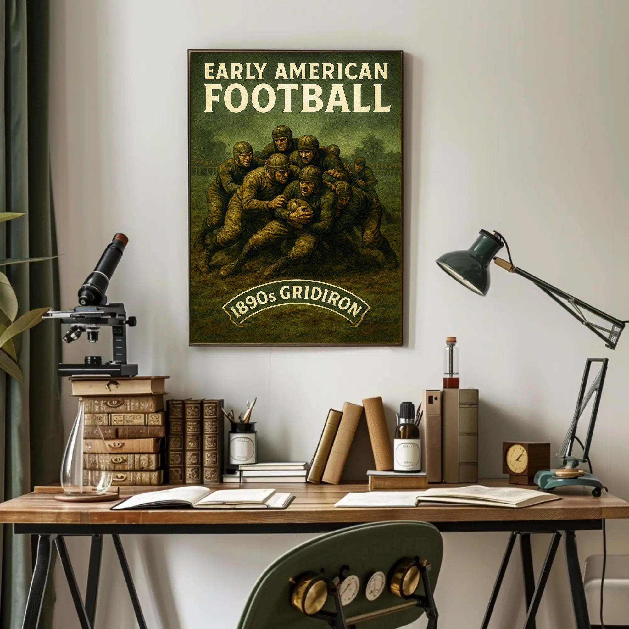 Early American Football 1890s Gridiron Poster PosterGoat