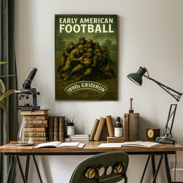 Early American Football 1890s Gridiron Poster PosterGoat