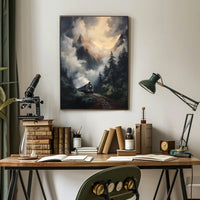 Steam Train Adventure Through Mountains - Travel Poster