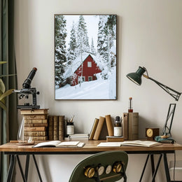Winter Wonderland Cabin Poster