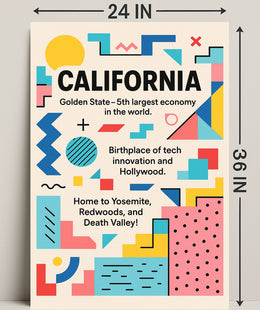 California The Golden State Poster PosterGoat
