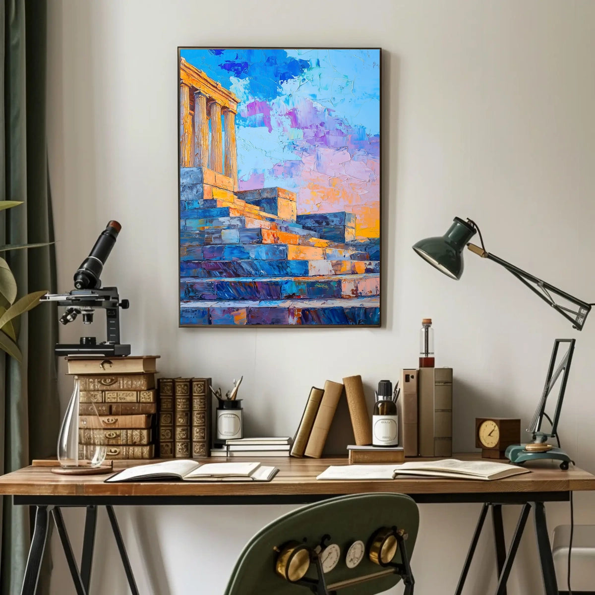 Lincoln Memorial Steps At Dusk Landmark Art Poster