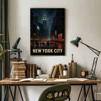 New York City at Night Poster