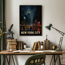 New York City at Night Poster
