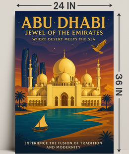 Abu Dhabi Cultural Heritage Travel Poster