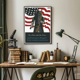 Join the Army: Be a Warrior - Military Recruitment Poster